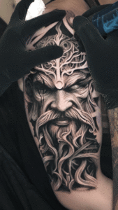 Odin, the king of the Norse gods! in 2023  Viking warrior tattoos, Norse  mythology tattoo, Norse