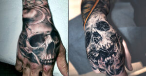 skull hand