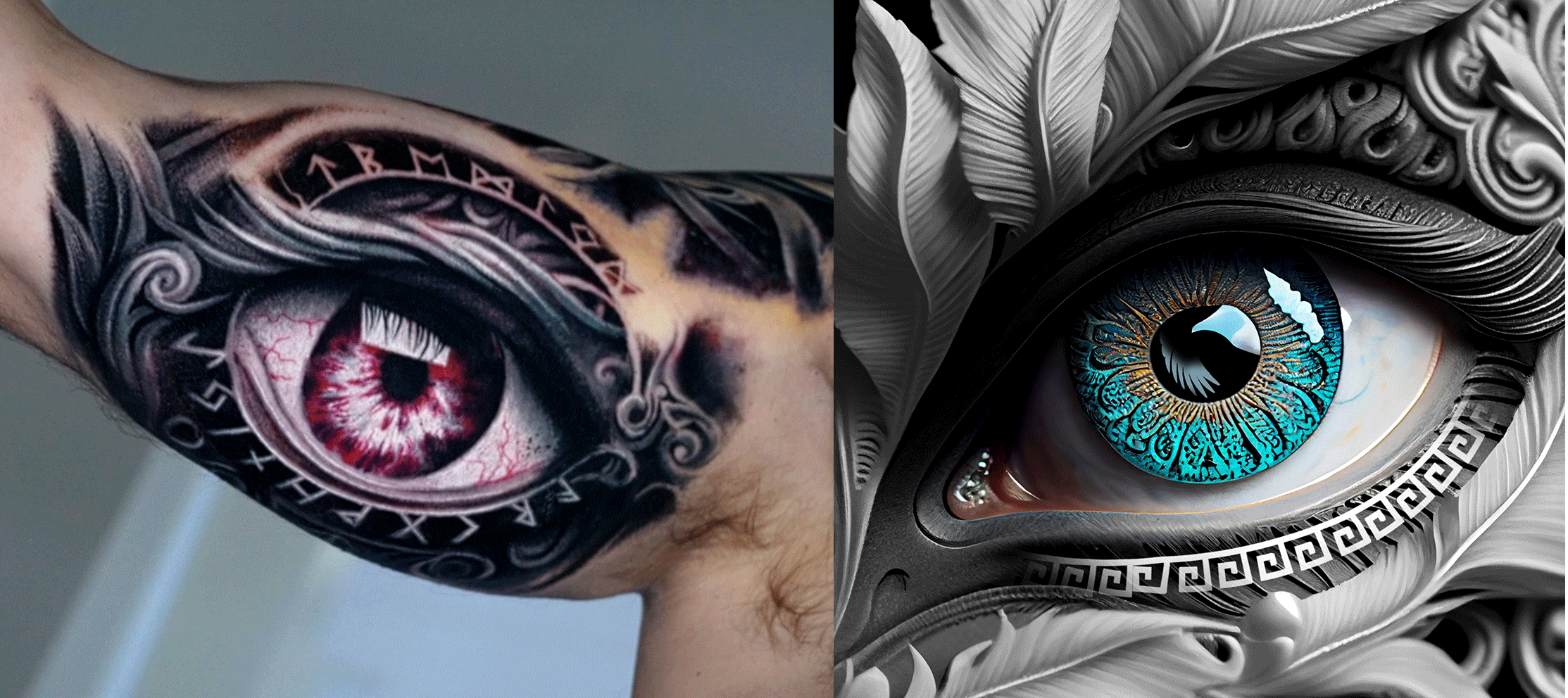 Eye ball tattoo design