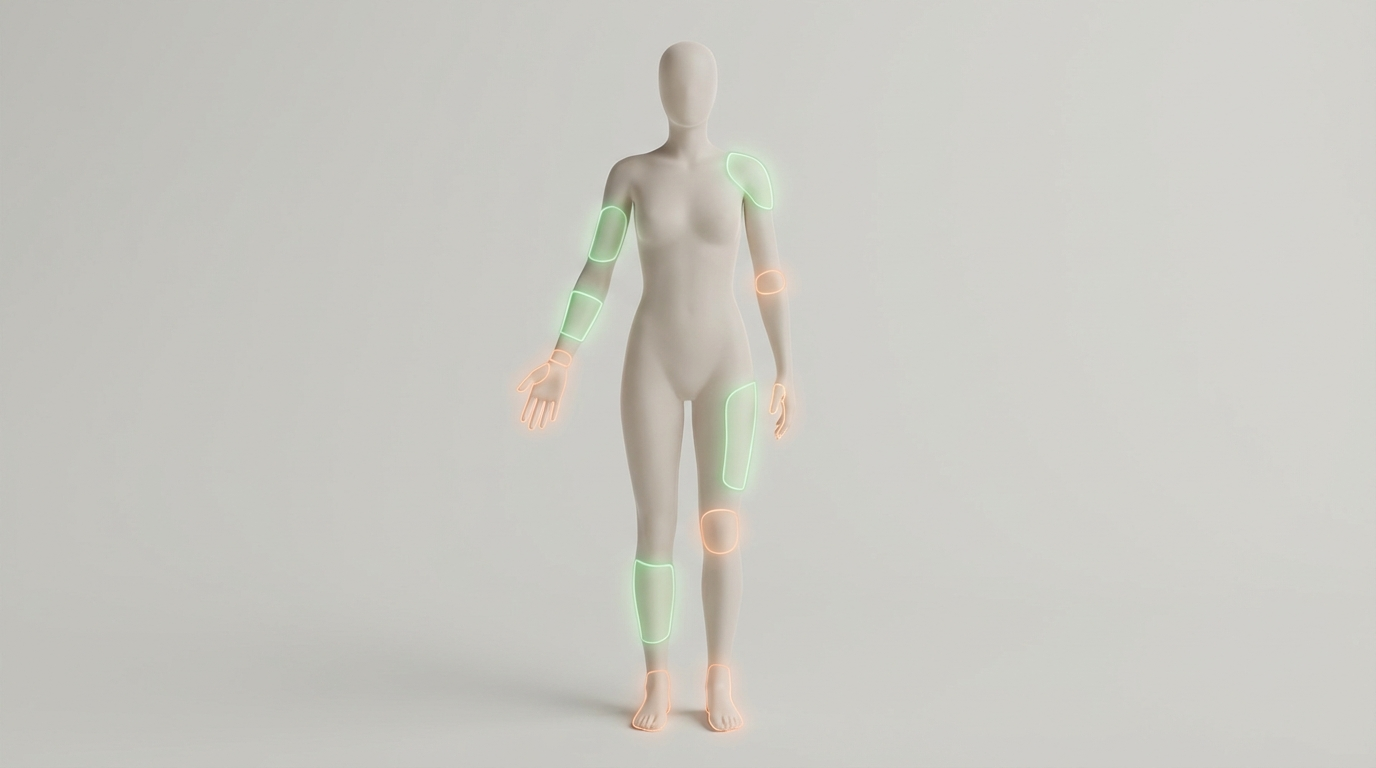 GUIDE – Placement Map (Best vs Risky) tattoo